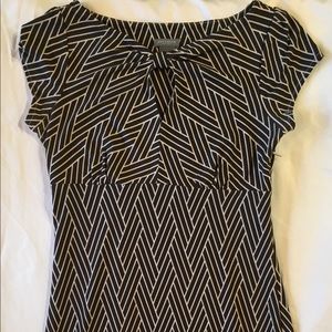 EUC Ann Taylor Loft Dress Brown/White Pattern 2P